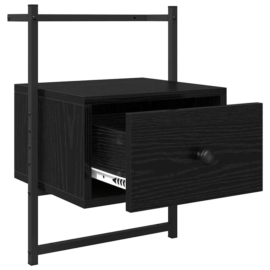 Cabinet de chevet Chêne noir 35 x 30 x 51 cm Bois d'ingénierie - 5