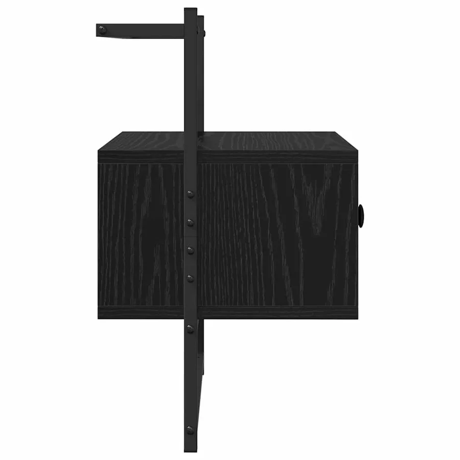 Cabinet de chevet Chêne noir 35 x 30 x 51 cm Bois d'ingénierie - 7