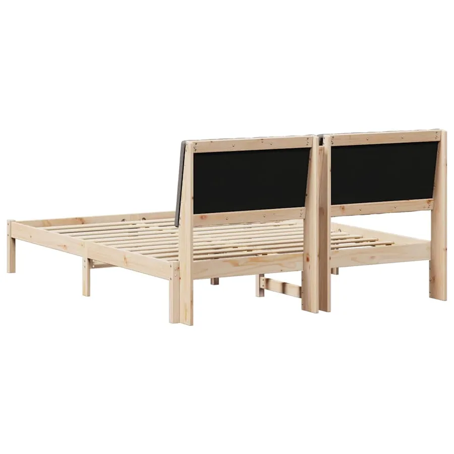 Cadre de lit avec tête de lit Marron 160 x 200 cm Pin massif - 7