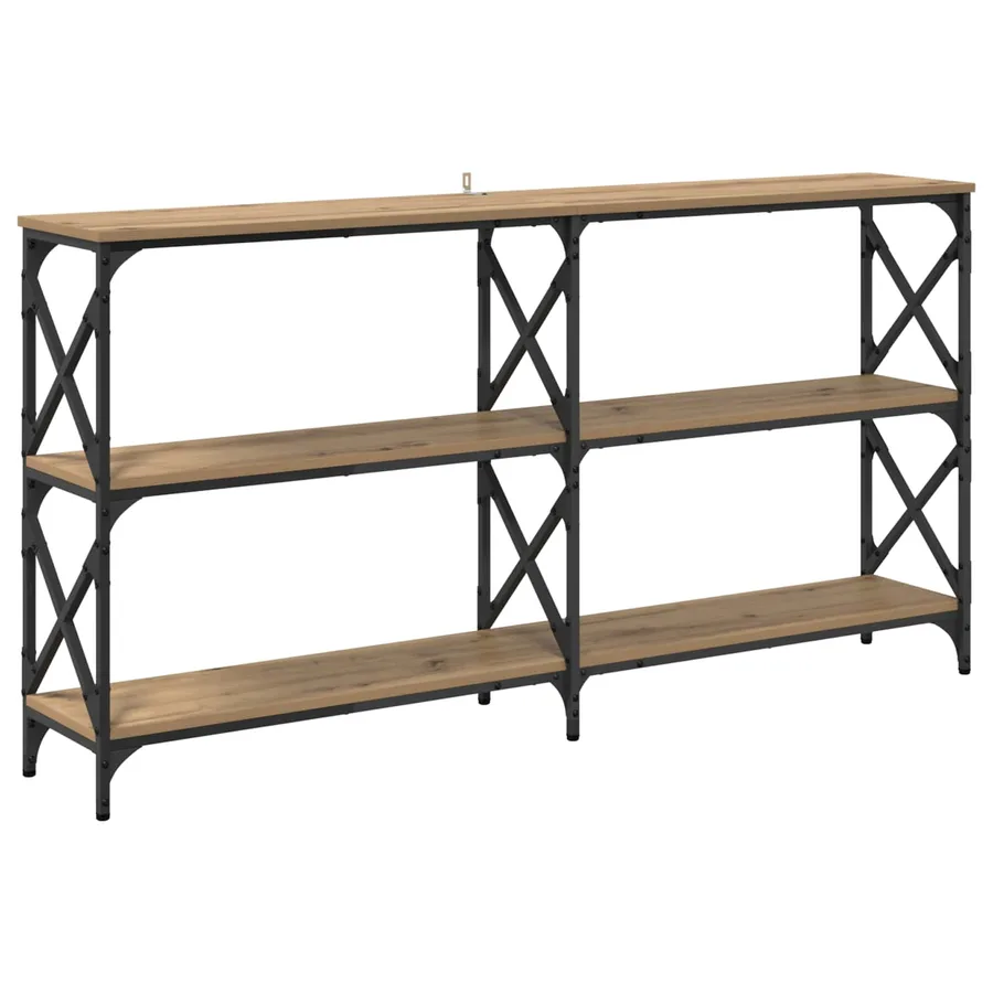 Table console Chêne artisanal 156 x 28 x 80,5 cm - 2