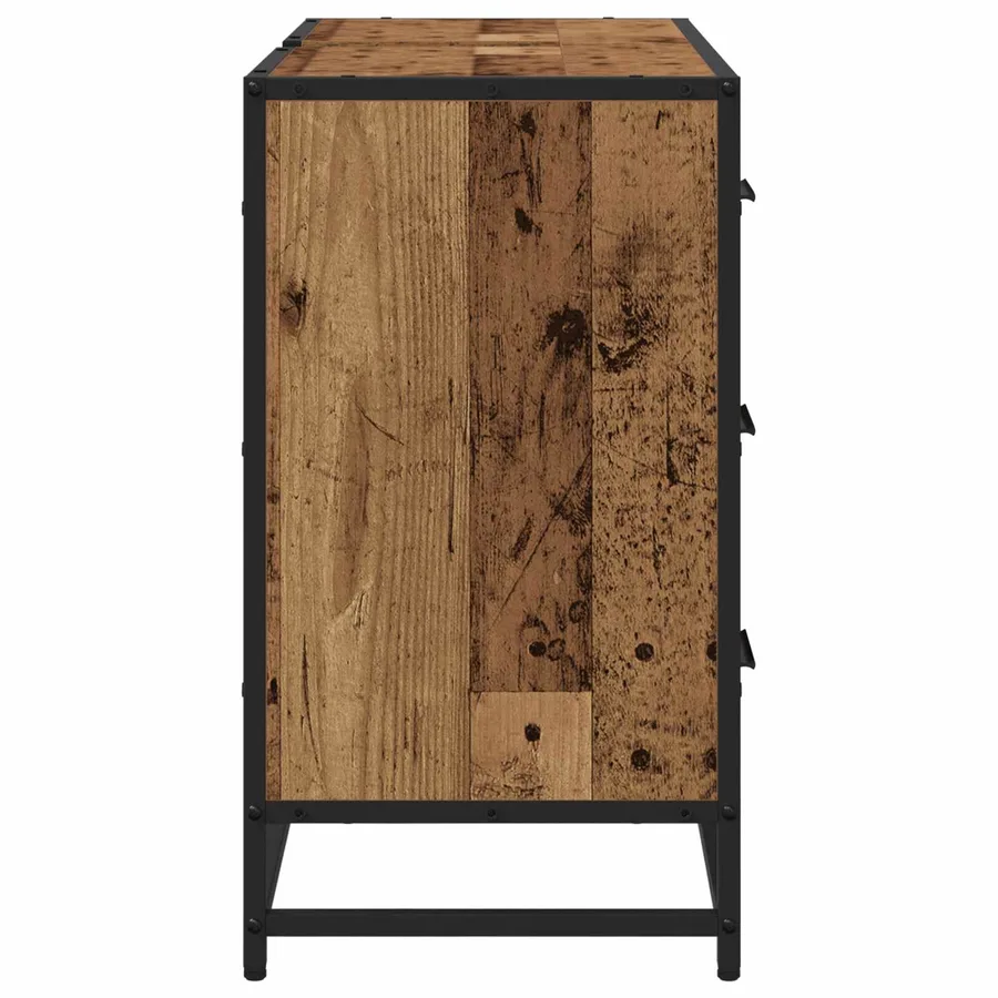 Cabinet de salle de bain avec porte Bois Ancien 80 x 33 x 60 cm - 7