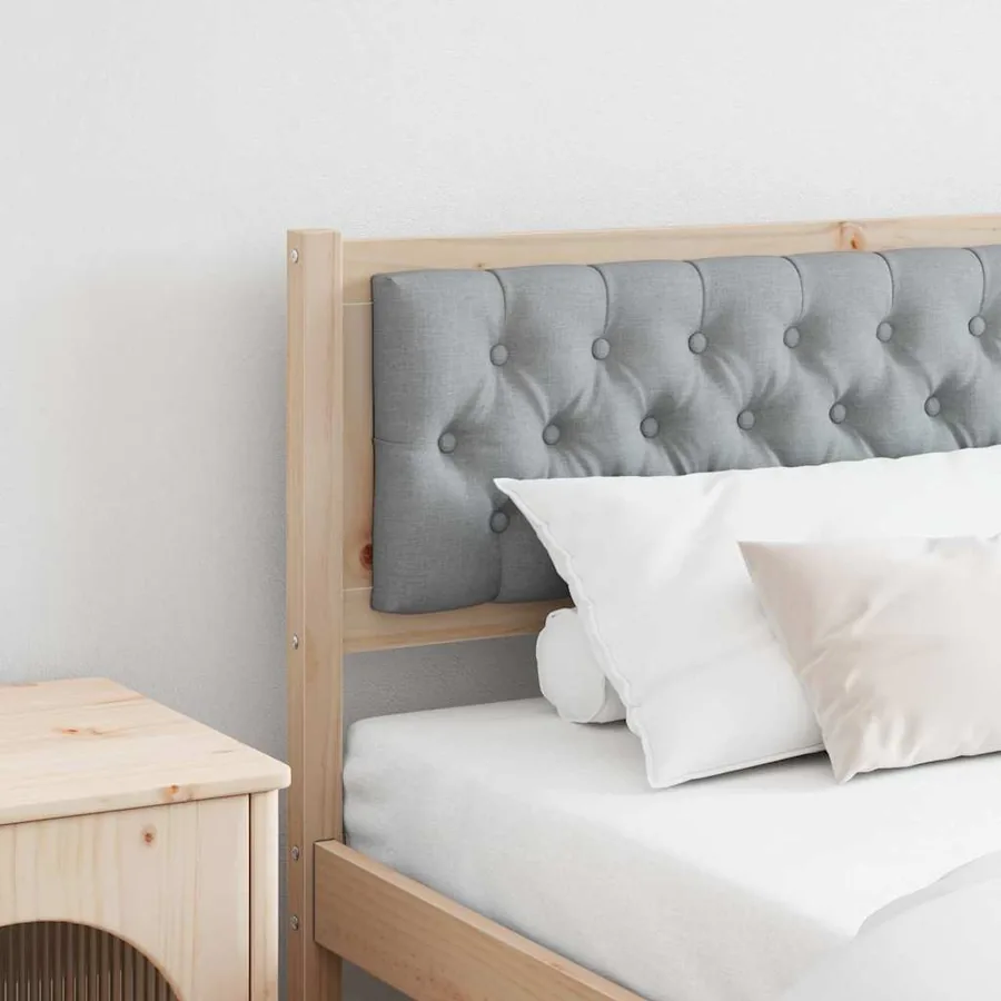 Tête de lit Marron et gris clair 200 cm Bois massif en pin