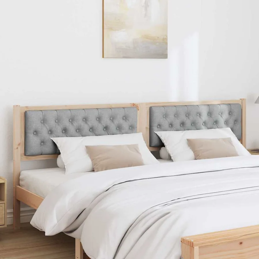 Tête de lit Marron et gris clair 200 cm Bois massif en pin - 3