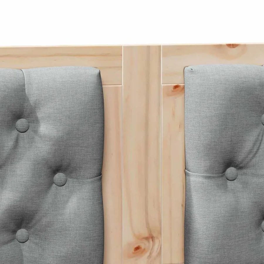 Tête de lit Marron et gris clair 200 cm Bois massif en pin - 7