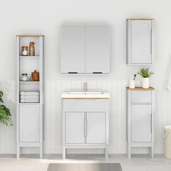 Meuble de salle de bain haut FLORO Blanc 35 x 30 x 160 cm
