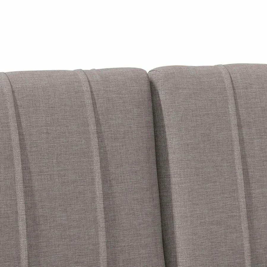 Tête de lit capitonnée Taupe 135 cm Pin massif - 7