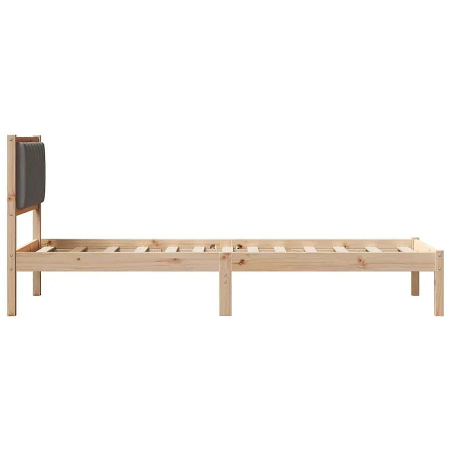 Cadre de lit avec tête de lit rembourrée Taupe 80 x 200 cm - 6