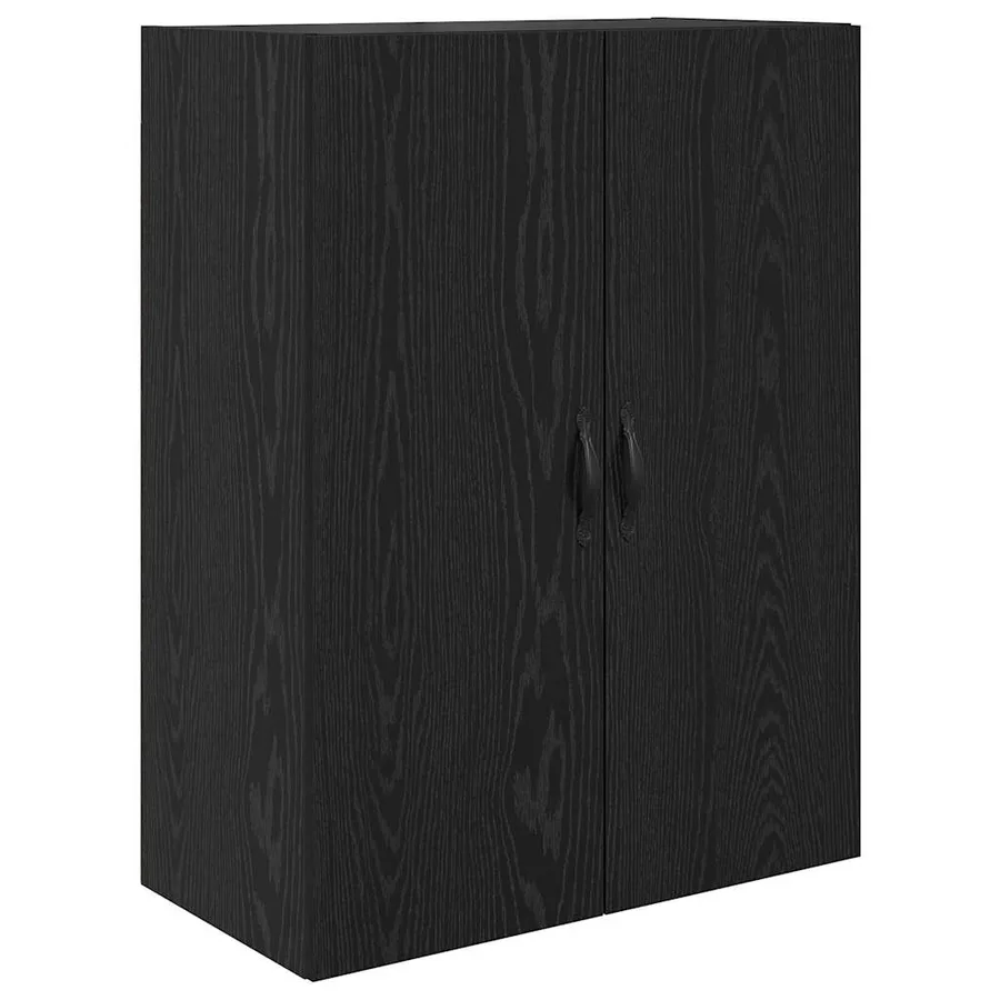 Haut Armoire 2 pcs Chêne noir Bois d'ingénierie et verre - 7