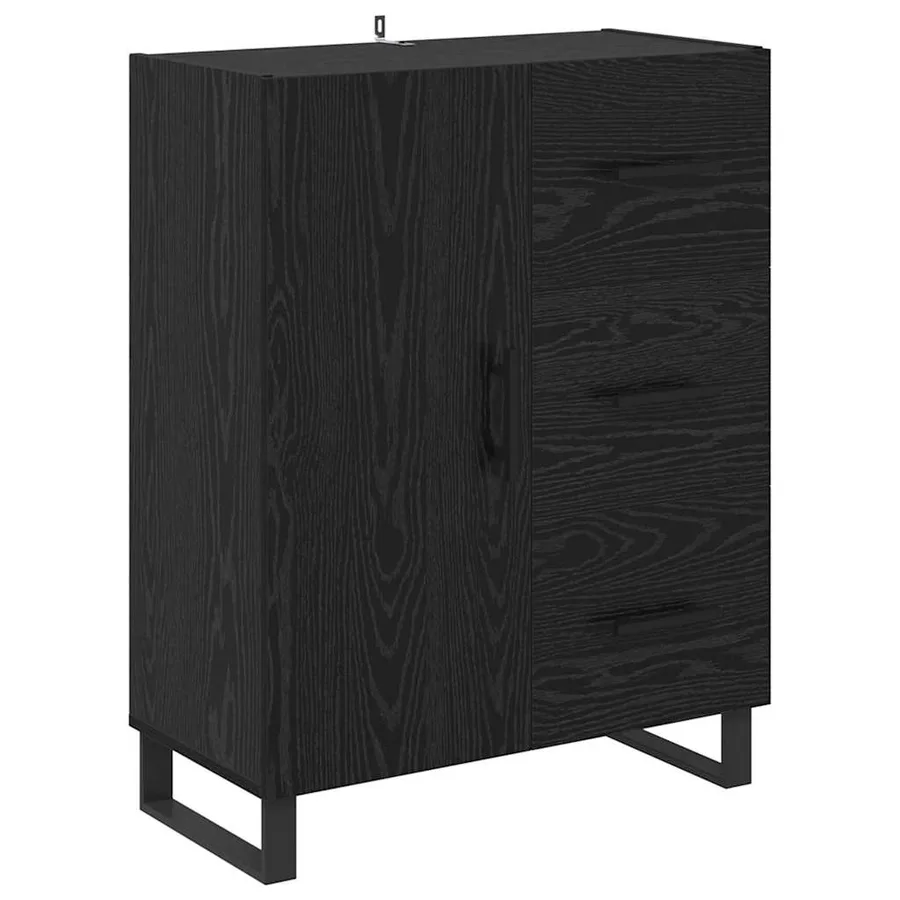 Haut Armoire avec tiroir 2 pcs Chêne noir Bois d'ingénierie - 6