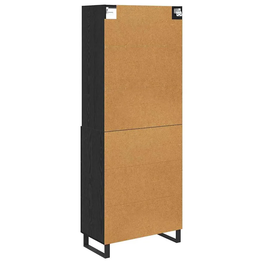 Haut Armoire avec tiroir 2 pcs Chêne noir Bois d'ingénierie - 8
