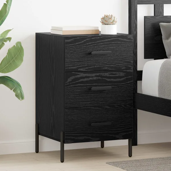 Cabinet de chevet Chêne noir 40 x 40 x 66 cm Bois d'ingénierie