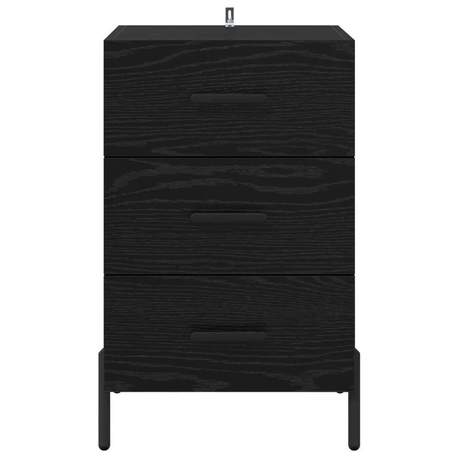 Cabinet de chevet Chêne noir 40 x 40 x 66 cm Bois d'ingénierie - 6