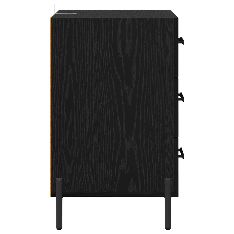 Cabinet de chevet Chêne noir 40 x 40 x 66 cm Bois d'ingénierie - 7