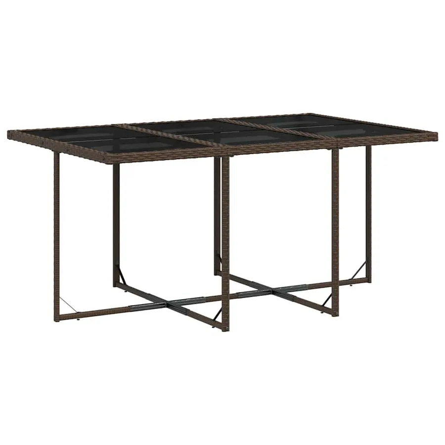 Ensemble à manger de jardin et coussins 11 pcs marron rotin - 3