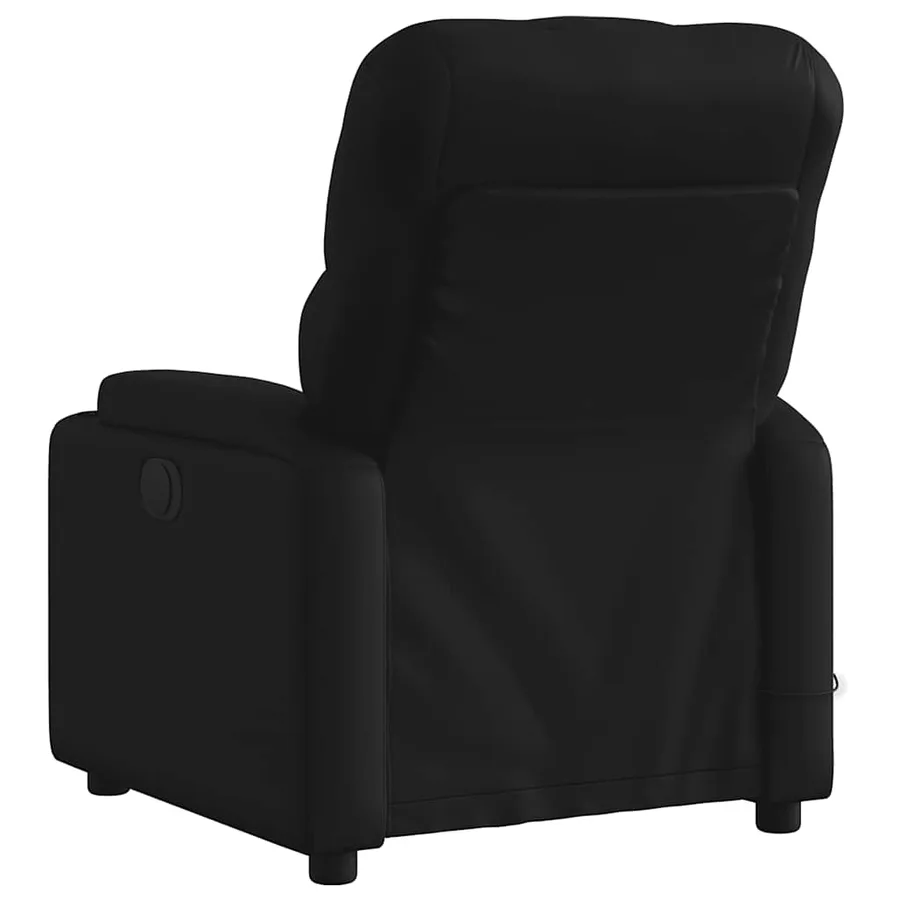Fauteuil de massage inclinable noir similicuir - 4