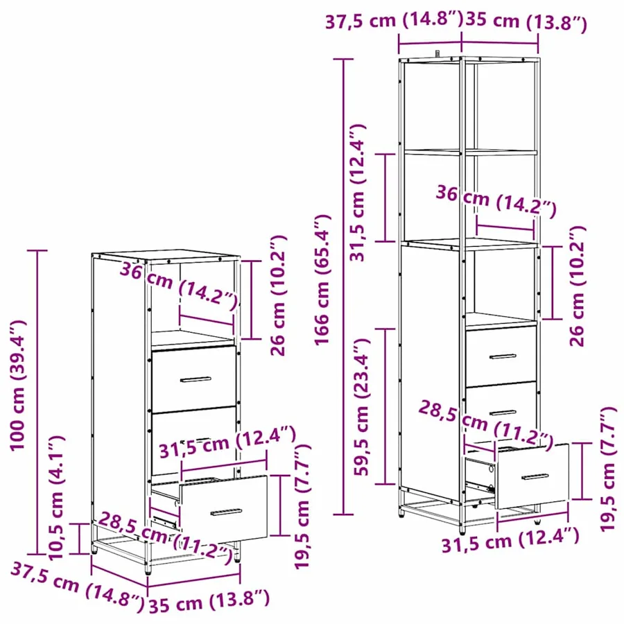 Ensemble de mobilier de salle de bain 4 pc Chêne artisanal - 18
