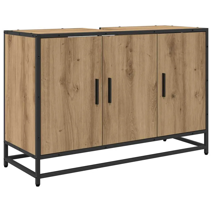 Ensemble de mobilier de salle de bain 4 pc Chêne artisanal - 5