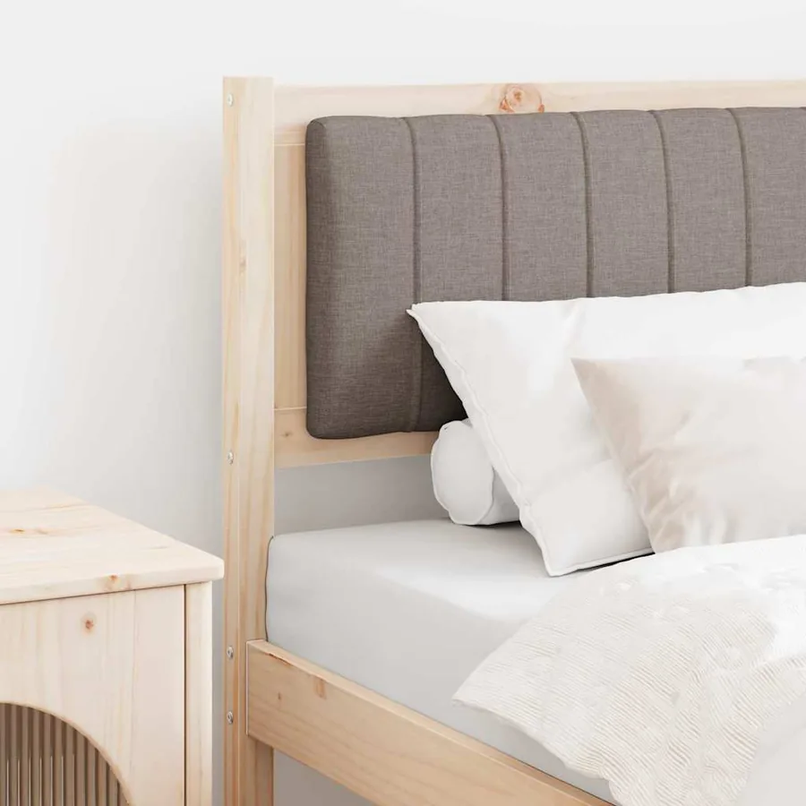 Tête de lit capitonnée avec tête de lit Marron 75 cm Pin massif