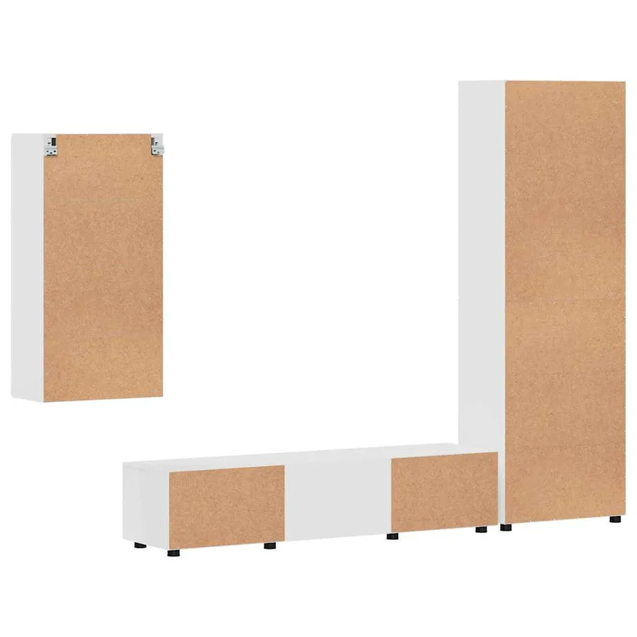 Ensemble meuble TV avec tiroir FLORIN 3 pcs Blanc brillant - 10