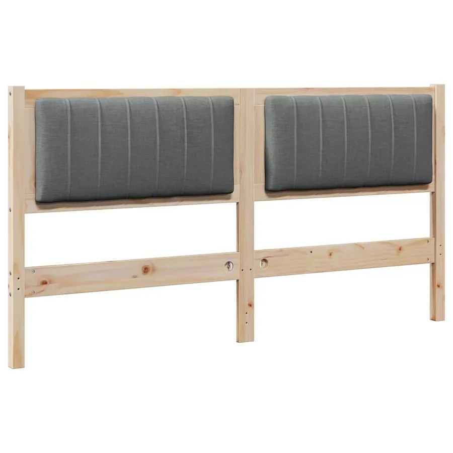Tête de lit capitonnée Marron 150 cm Pin massif - 2