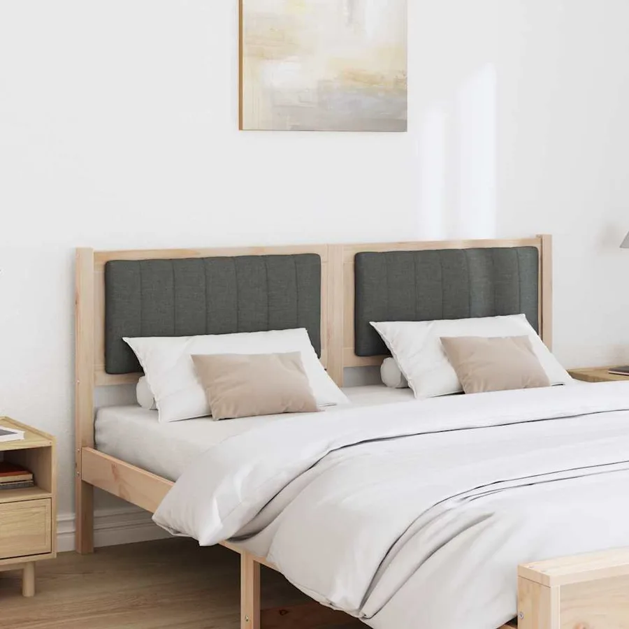 Tête de lit capitonnée Marron 150 cm Pin massif - 3