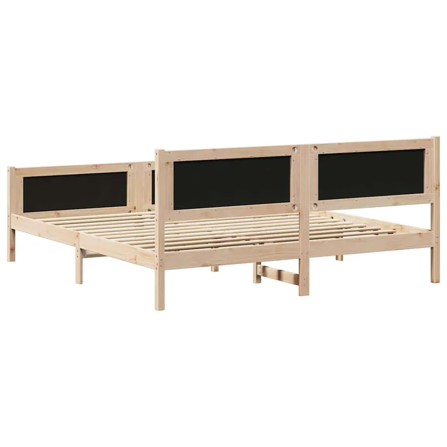 Cadre de lit Gris clair 180 x 200 cm Pin massif - 7