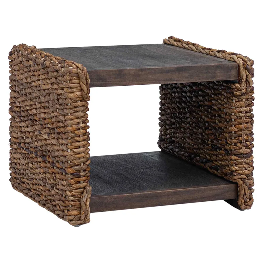 Table basse Naturel 45 x 45 x 45 cm Bois de Mahogany Massif - 2
