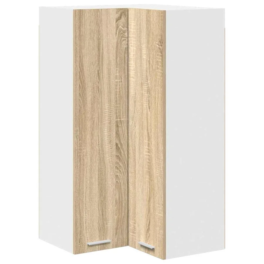 Armoire suspendue Chêne Sonoma et Blanc 57 x 57 x 100 cm - 2