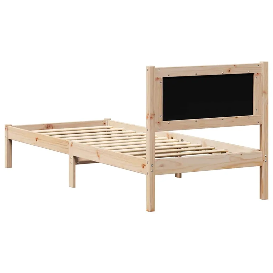 Cadre de lit avec tête de lit Gris clair 80 x 200 cm Pin massif - 7