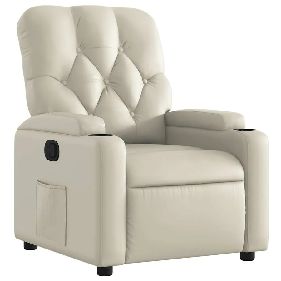 Fauteuil inclinable Crème Similicuir - 2
