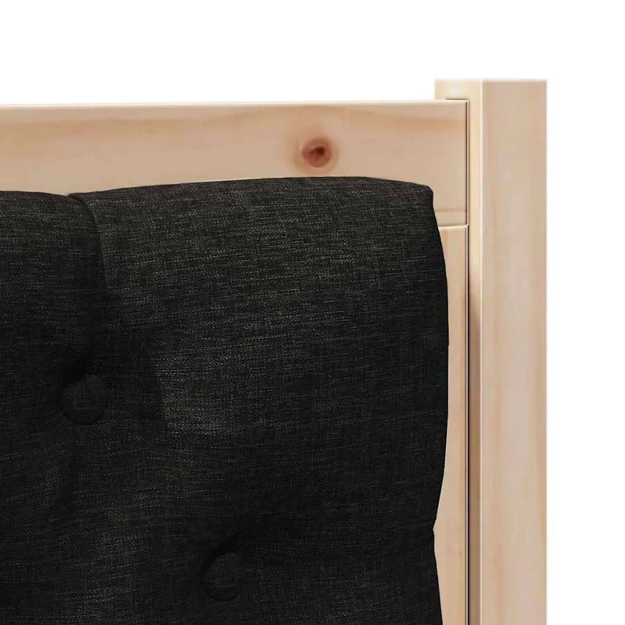 Tête de lit Autre Marron et noir 80 cm Bois massif en pin - 7