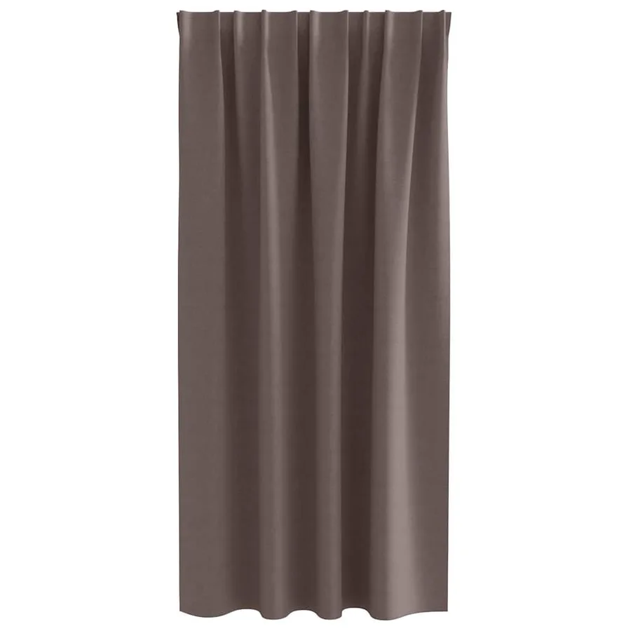 Rideaux occultants avec anneaux 2 pcs Marron foncé 175 x 140 cm - 4