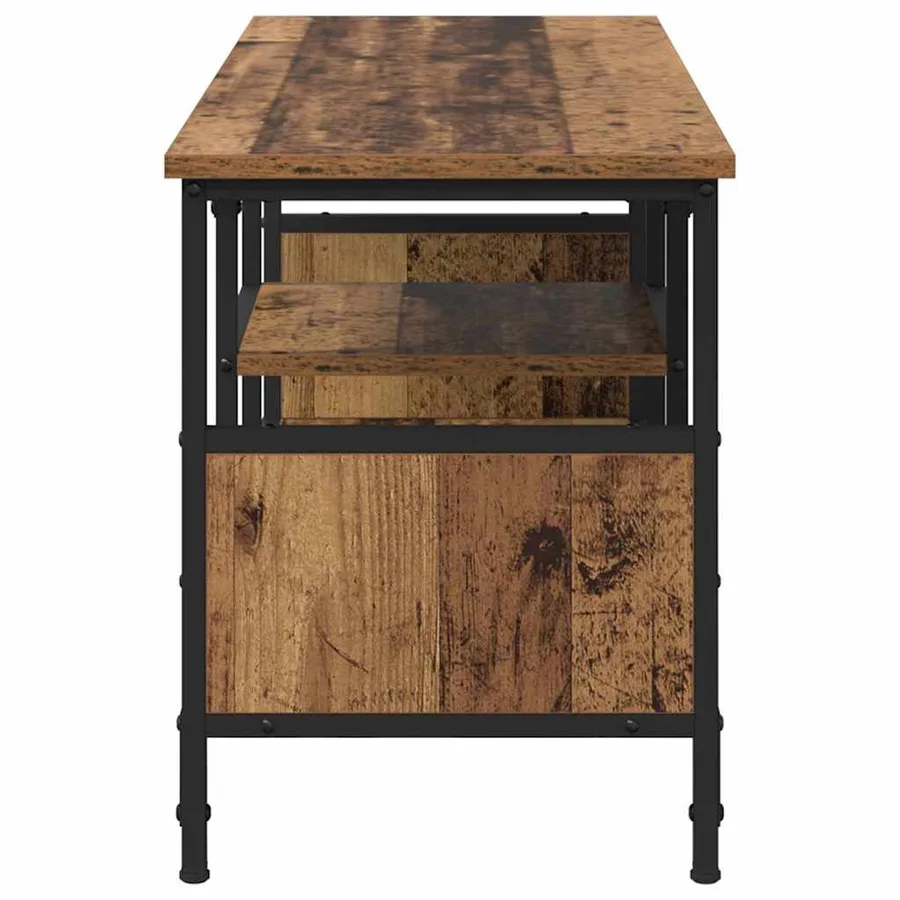 Meuble TV Bois Ancien 100 x 35 x 45 cm Bois d'ingénierie et fer - 6