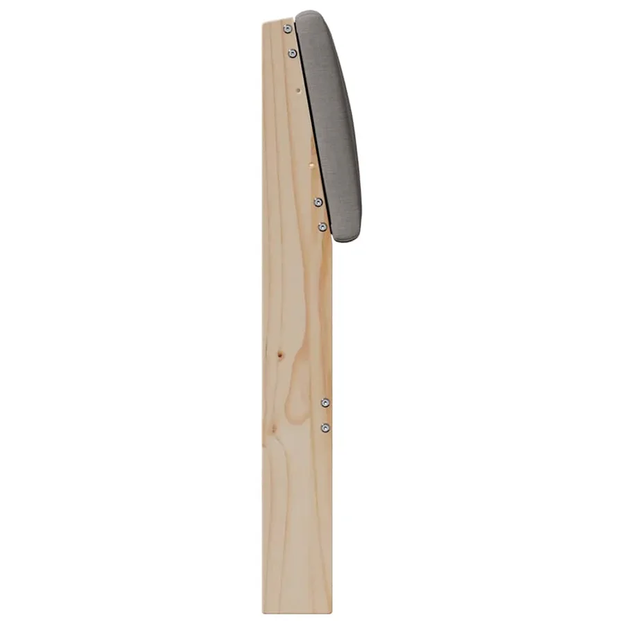 Tête de lit capitonnée Taupe 120 cm Pin massif - 5