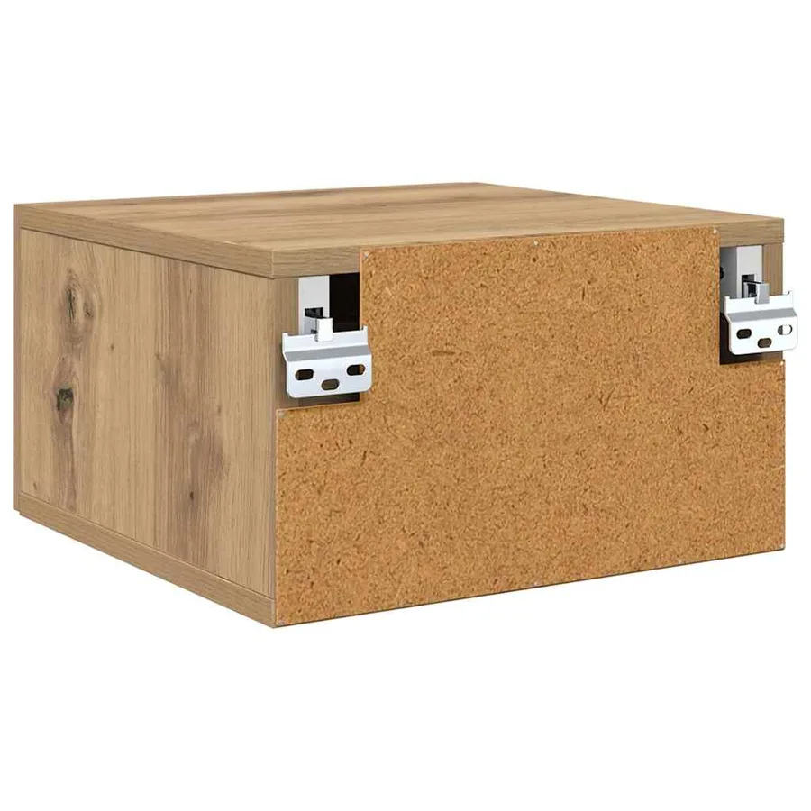 Cabinet de chevet 2 pc chêne artisanal 35 x 35 x 20 cm - 9