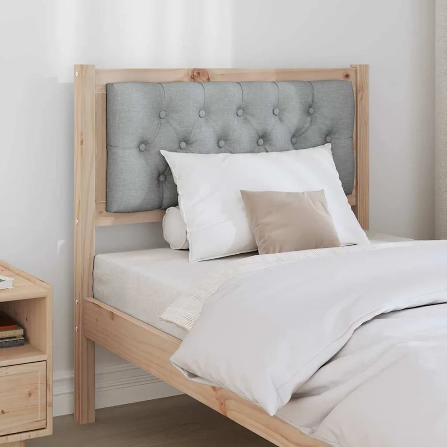 Tête de lit Autre Marron et gris clair 80 cm Bois massif en pin - 3