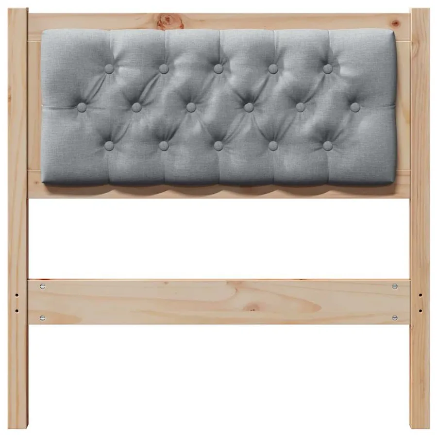 Tête de lit Autre Marron et gris clair 80 cm Bois massif en pin - 4