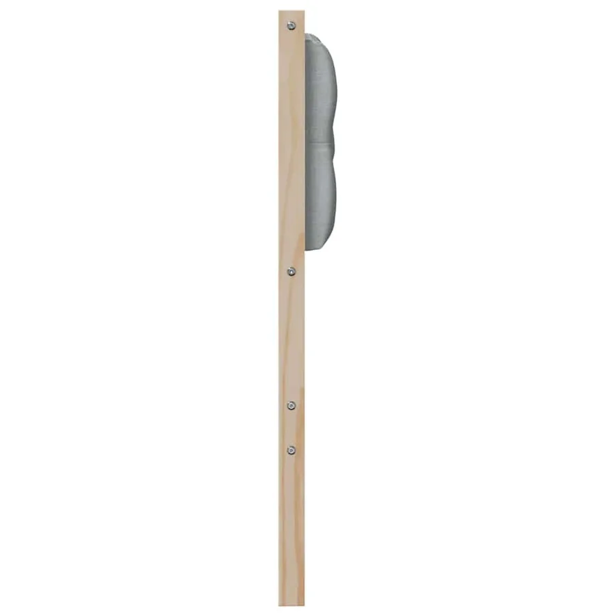 Tête de lit Autre Marron et gris clair 80 cm Bois massif en pin - 5