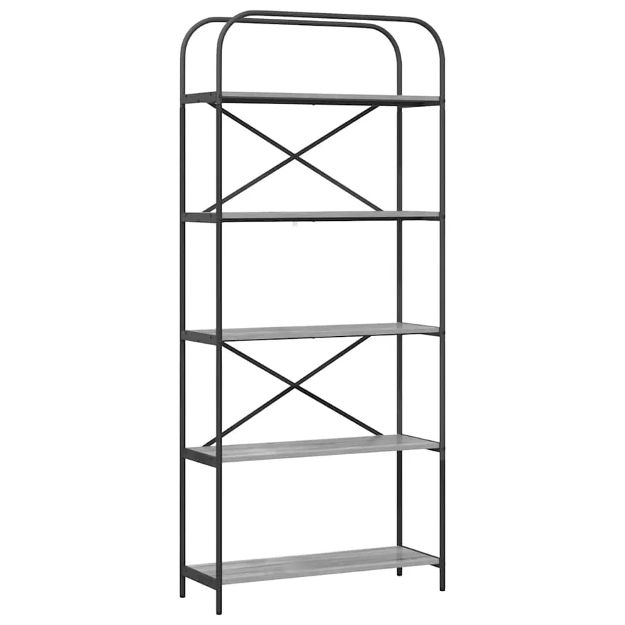Étagère Gris Sonoma 80 x 30 x 183 cm Bois d'ingénierie - 2