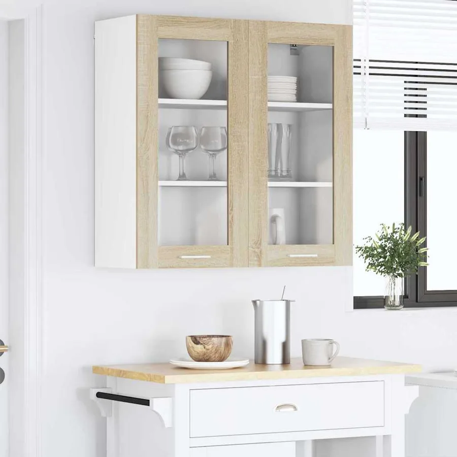 Armoire suspendue avec stockage Chêne Sonoma 80 x 31 x 80 cm - 4