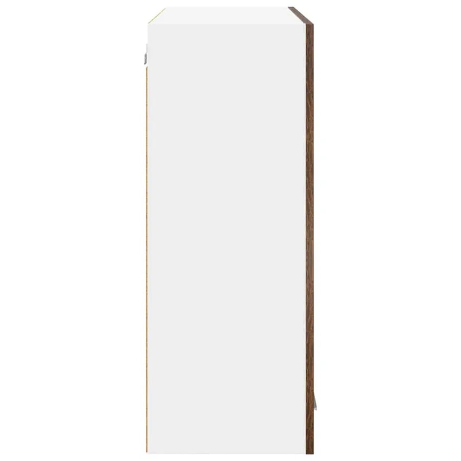 Armoire suspendue Chêne fumé 80 x 31 x 80 cm Bois d'ingénierie - 7
