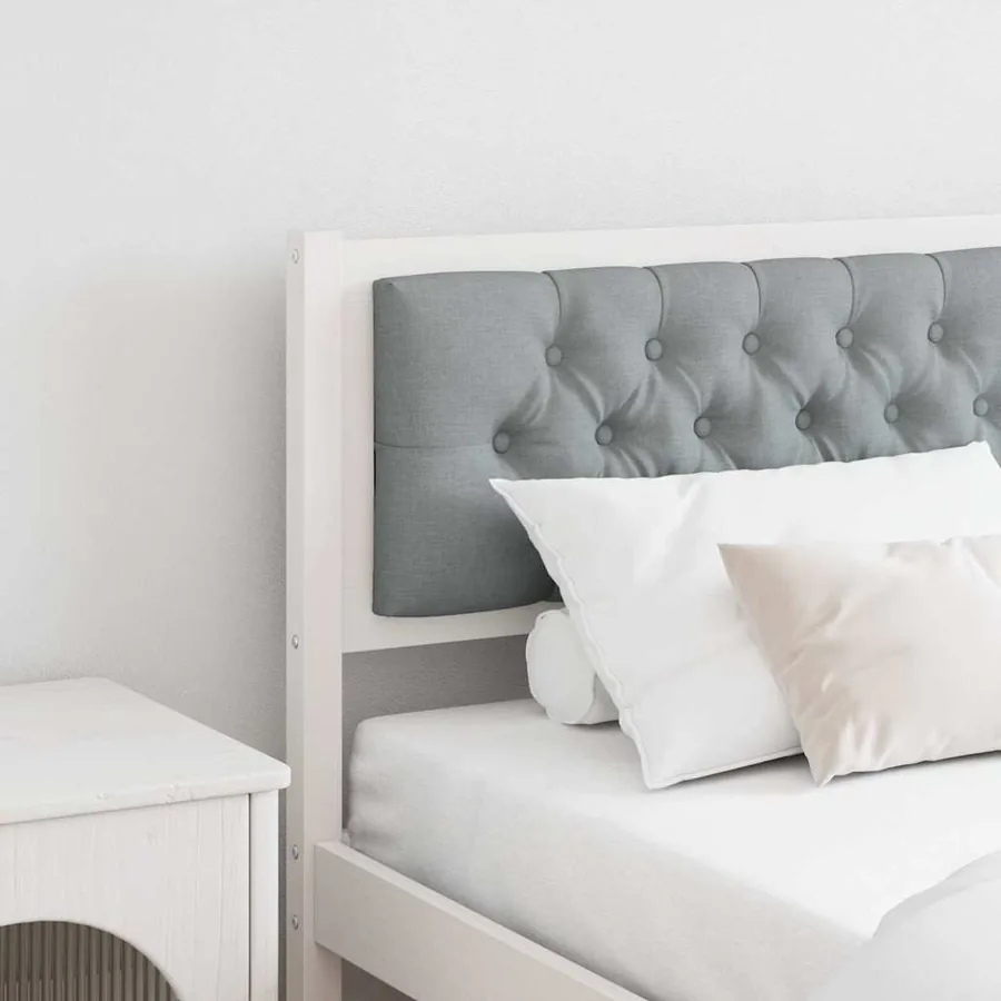 Tête de lit Autre Blanc et gris clair 160 cm Bois massif en pin