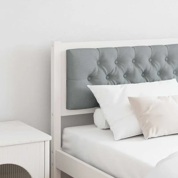 Tête de lit Autre Blanc et gris clair 160 cm Bois massif en pin