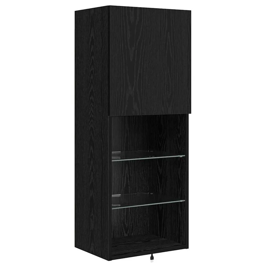 Meubles TV muraux 4 pcs Chêne noir Bois d'ingénierie - 6