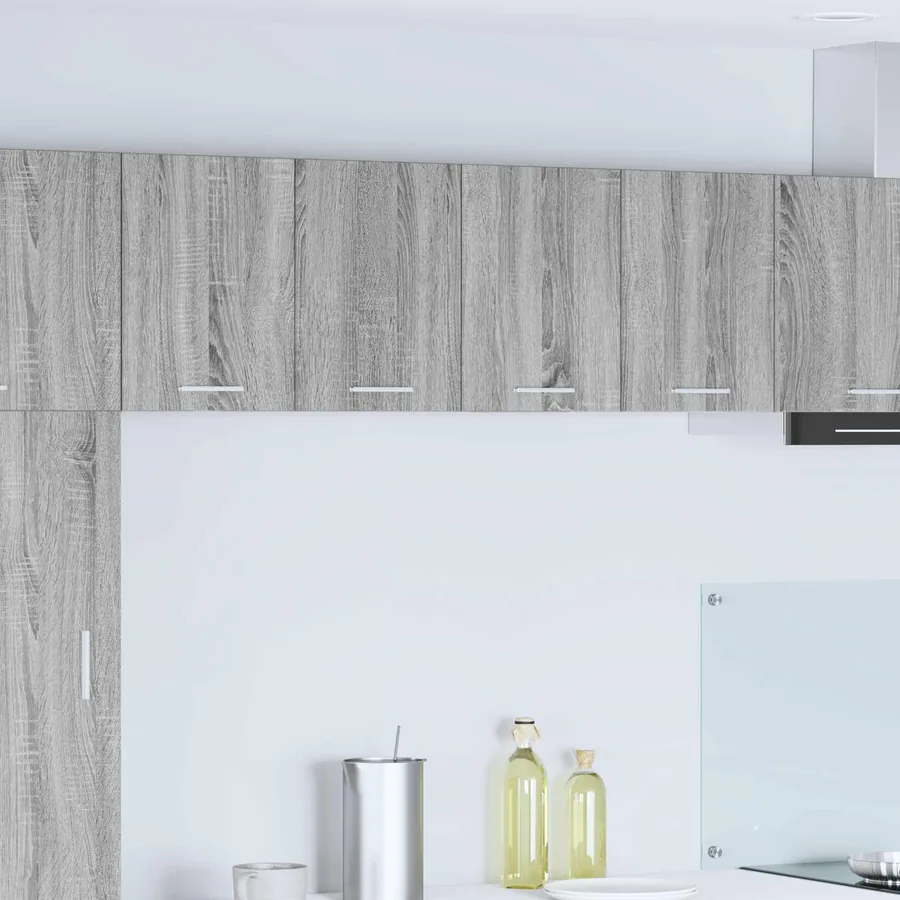 Armoire suspendue 2 pcs Gris Sonoma et Blanc 60 x 31 x 40 cm