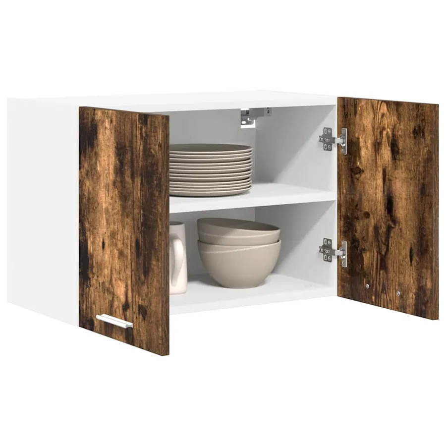 Armoire suspendue 2 pcs Chêne fumé et Blanc 60 x 31 x 40 cm - 3