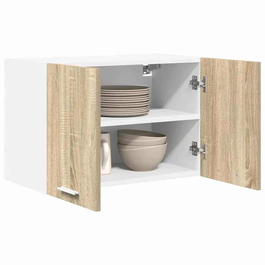 Armoire suspendue 2 pcs Chêne Sonoma et Blanc 60 x 31 x 40 cm - 3