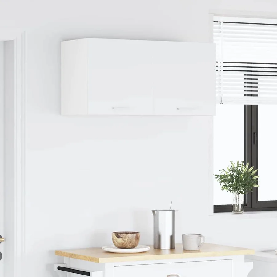 Armoire suspendue 2 pcs Blanc 40 x 31 x 40 cm Bois d'ingénierie - 4