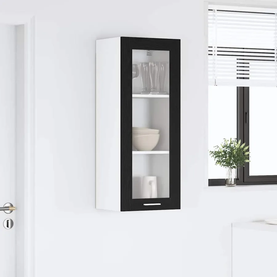 Armoire suspendue Chêne noir 40 x 31 x 100 cm Bois d'ingénierie - 4
