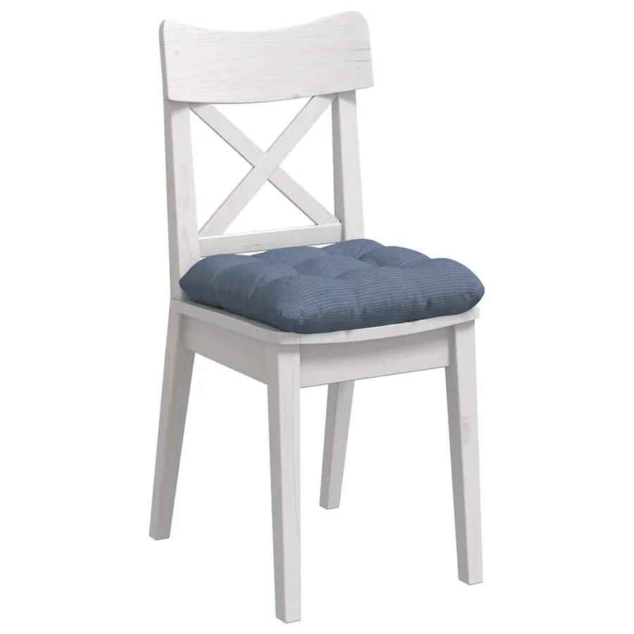 Coussins de siège 4 pcs Bleu 45 x 45 cm Tissu en velours côtelé - 3